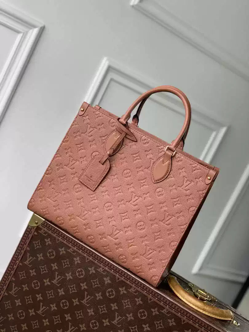 LV M12775 Louis Vuitton OnTheGo MM Bag Monogram Empreinte Brown