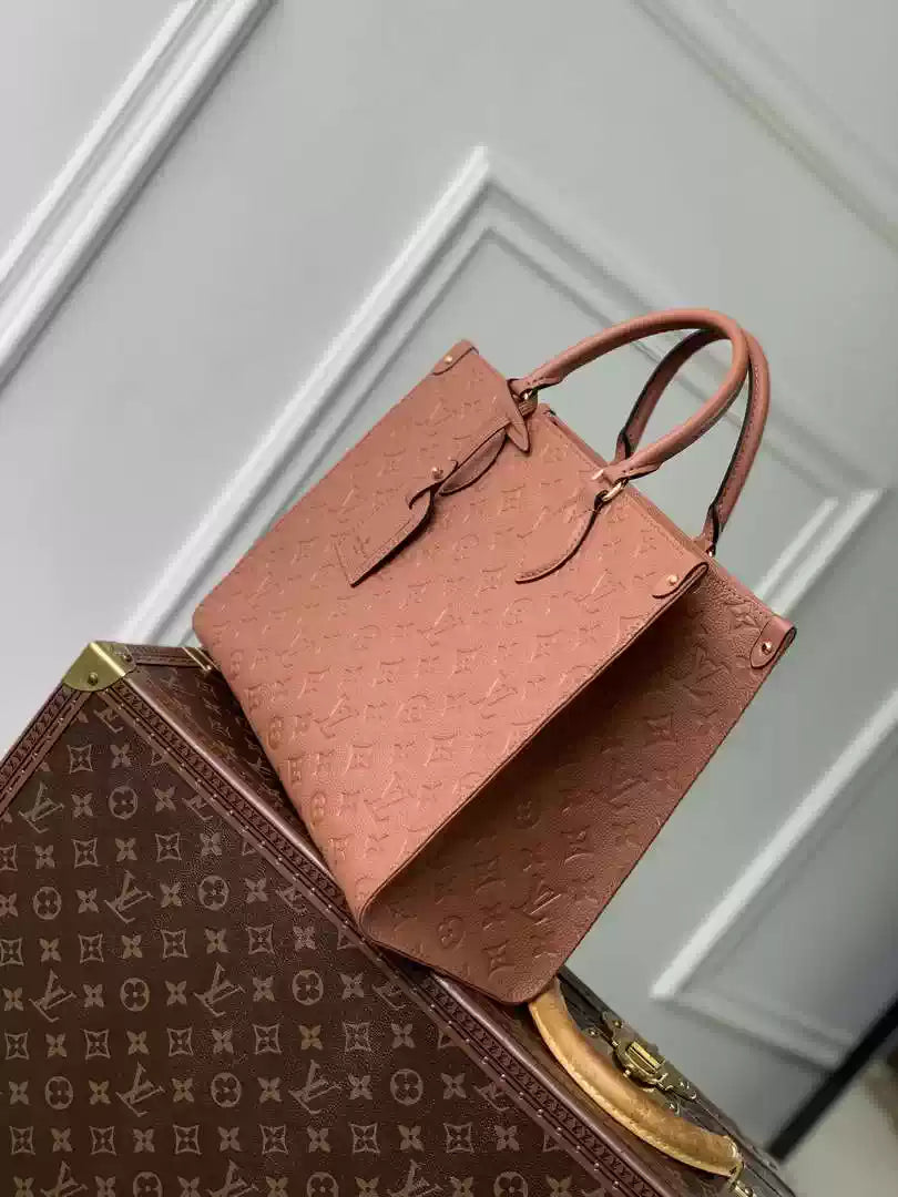 LV M12775 Louis Vuitton OnTheGo MM Bag Monogram Empreinte Brown