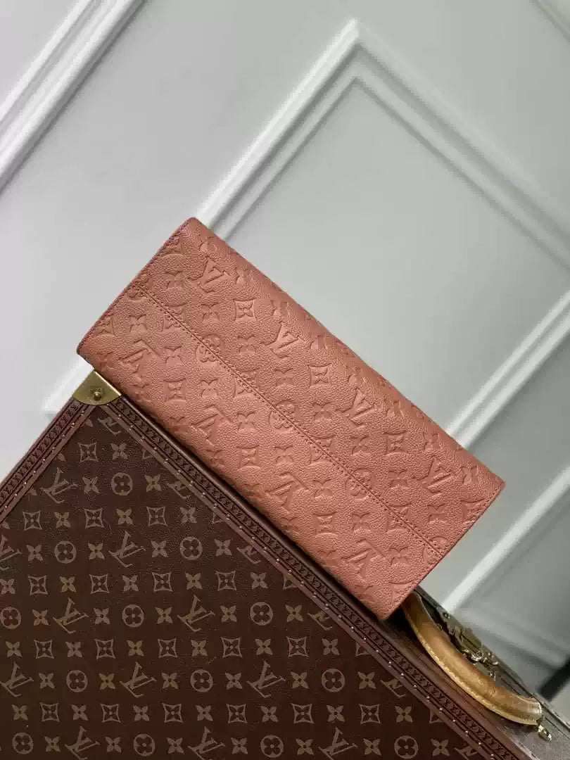 LV M12775 Louis Vuitton OnTheGo MM Bag Monogram Empreinte Brown - Default Title - View 4