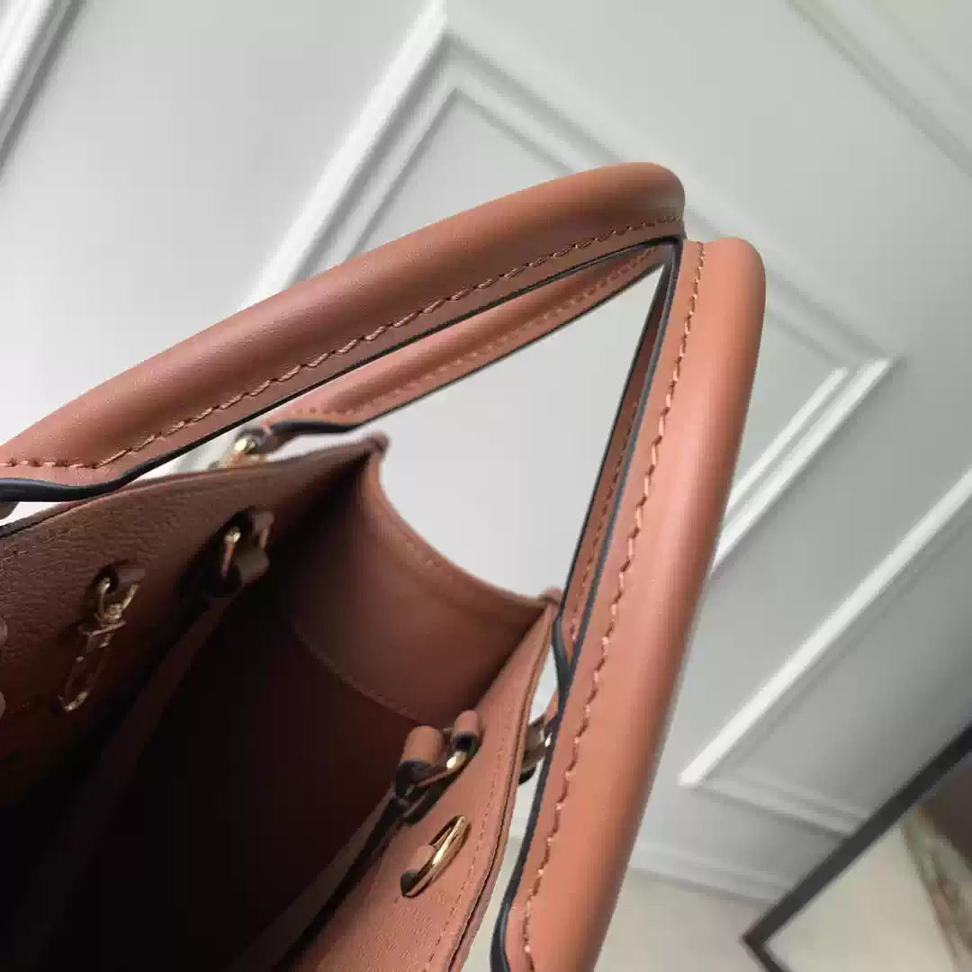 LV M12775 Louis Vuitton OnTheGo MM Bag Monogram Empreinte Brown - Default Title - View 9