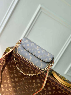 LV M12778 Louis Vuitton Wallet on Chain Ivy Bag Trianon Gray - Default Title - View 1