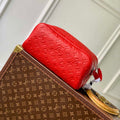 LV M12863 Louis Vuitton Locker Dopp Kit Monogram Taurillon Red - Default Title - View 1