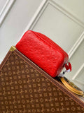LV M12863 Louis Vuitton Locker Dopp Kit Monogram Taurillon Red