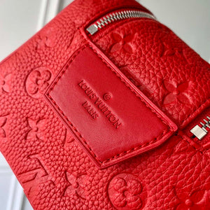 LV M12863 Louis Vuitton Locker Dopp Kit Monogram Taurillon Red - Default Title - View 5
