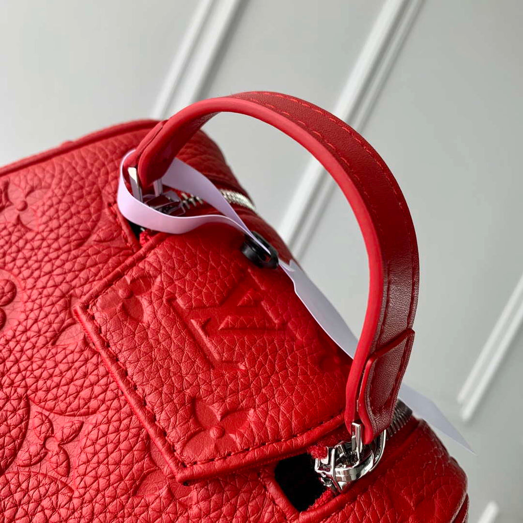 LV M12863 Louis Vuitton Locker Dopp Kit Monogram Taurillon Red