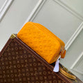 LV M12863 Louis Vuitton Locker Dopp Kit Monogram Taurillon Yellow - Default Title - View 1