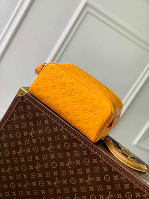 LV M12863 Louis Vuitton Locker Dopp Kit Monogram Taurillon Yellow - Default Title - View 3