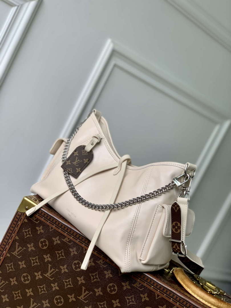 LV M12919 Louis Vuitton CarryAll Cargo Vibe PM Bag Vanilla