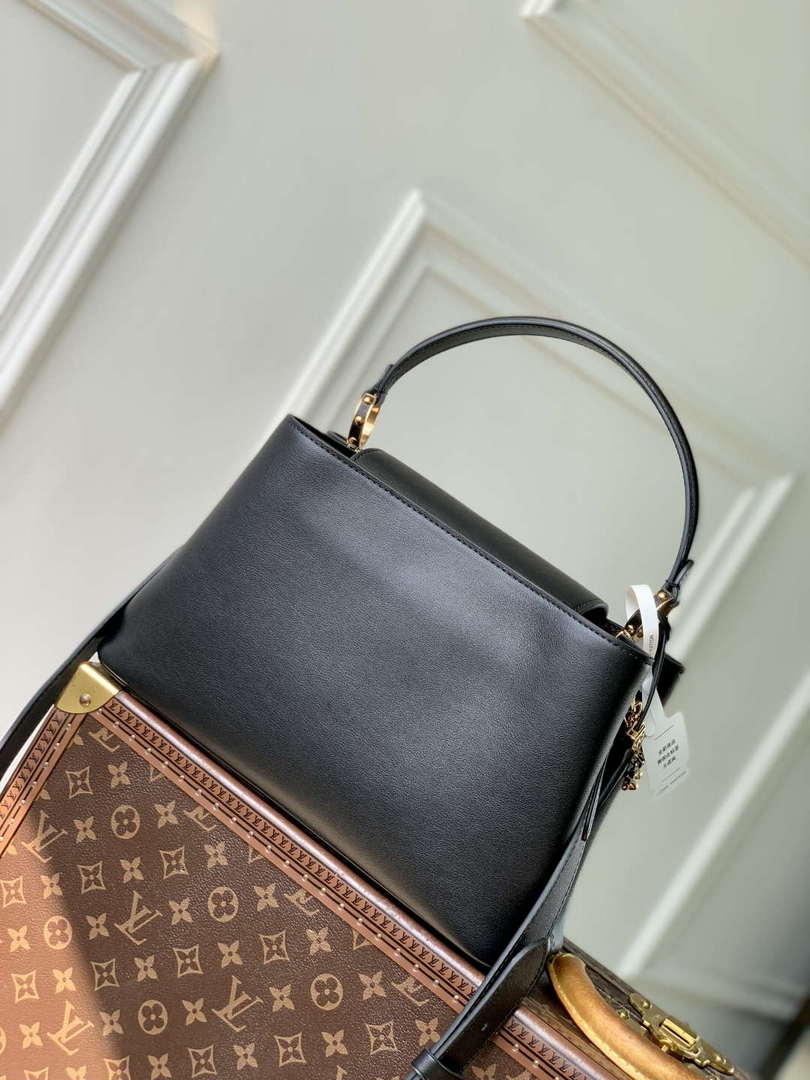 LV M12924 Louis Vuitton Capucines MM Souple Bag Black