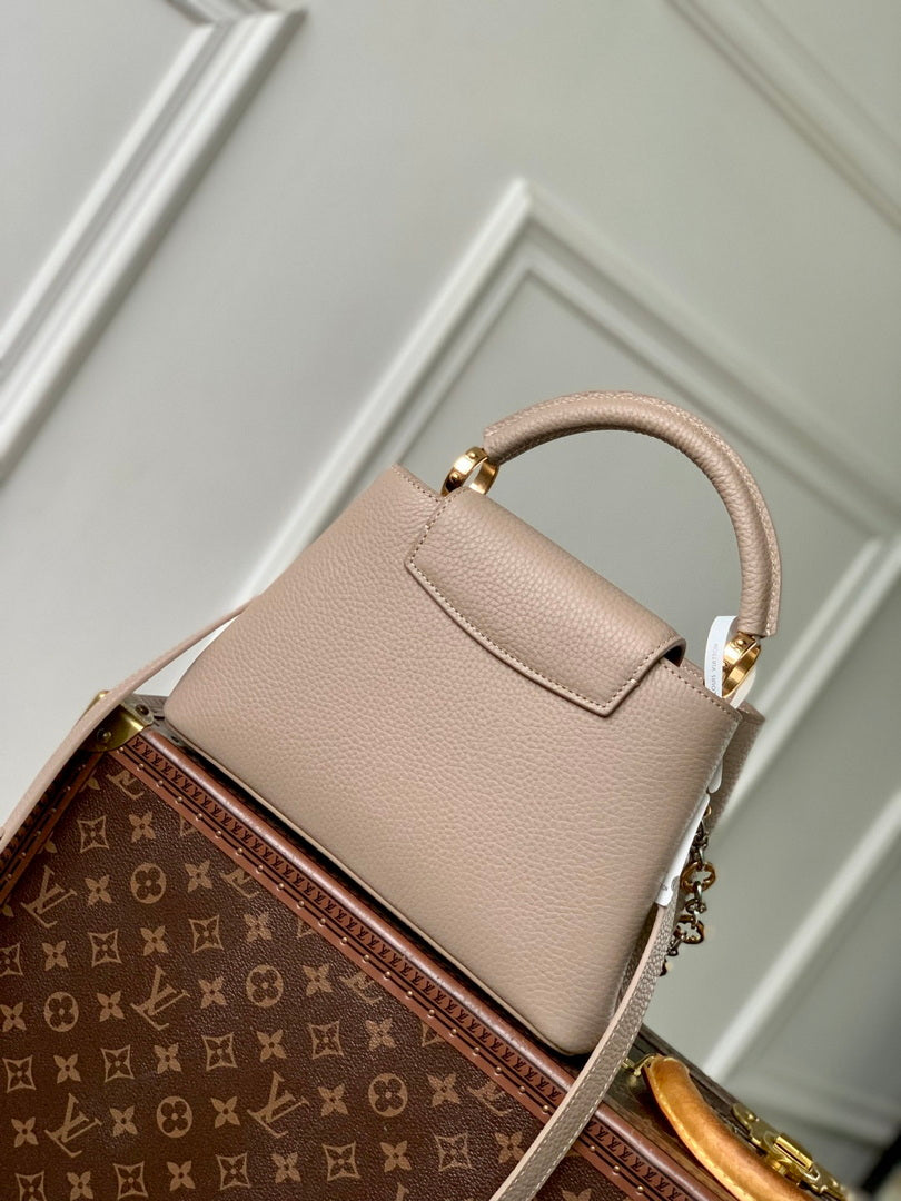 LV M12935 Louis Vuitton Capucines BB Handbag Galet Gray