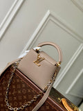 LV M12935 Louis Vuitton Capucines Mini Handbag Galet Gray
