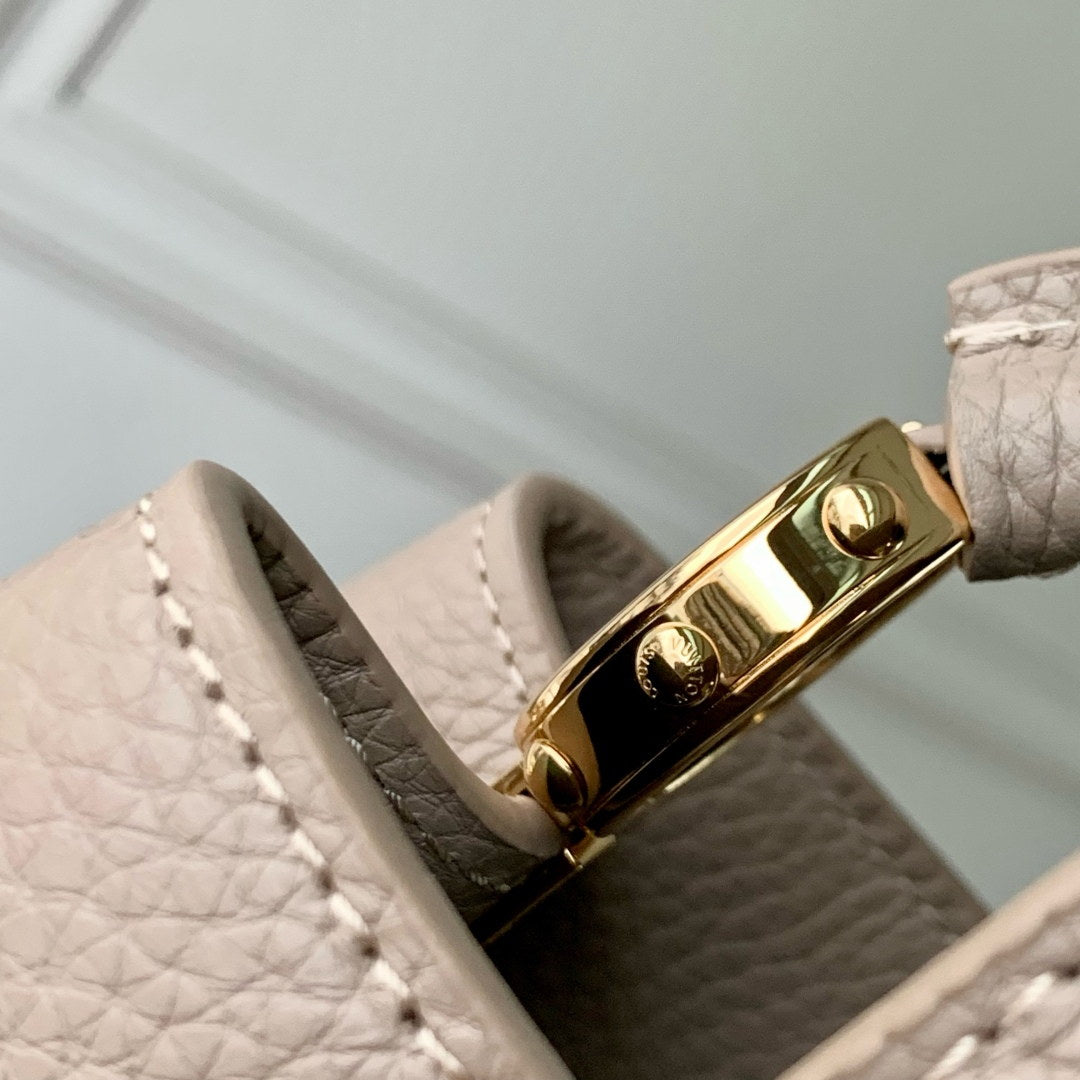 LV M12935 Louis Vuitton Capucines Mini Handbag Galet Gray