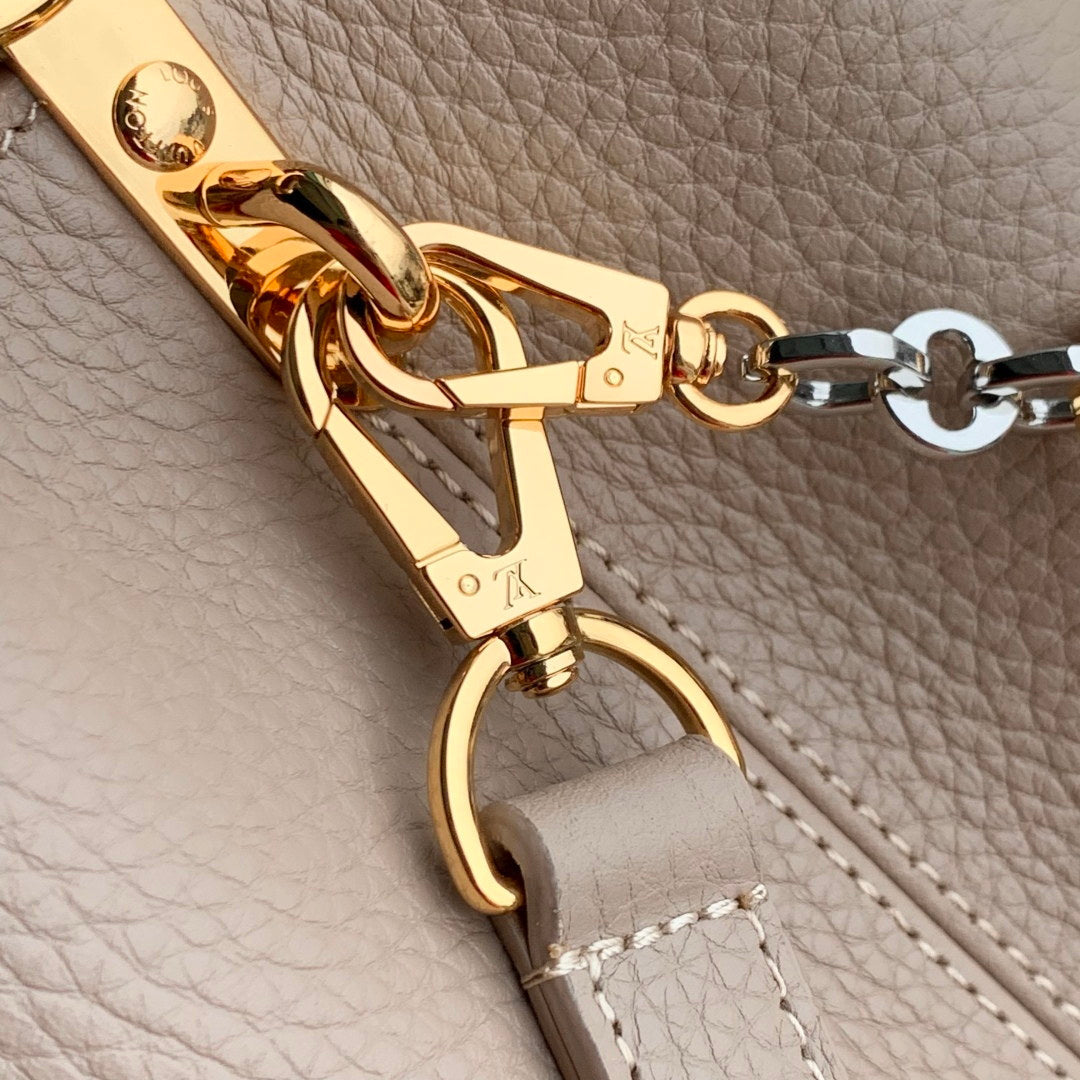 LV M12935 Louis Vuitton Capucines MM Handbag Galet Gray