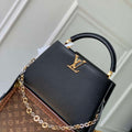 LV M12936 Louis Vuitton Capucines MM Handbag Black