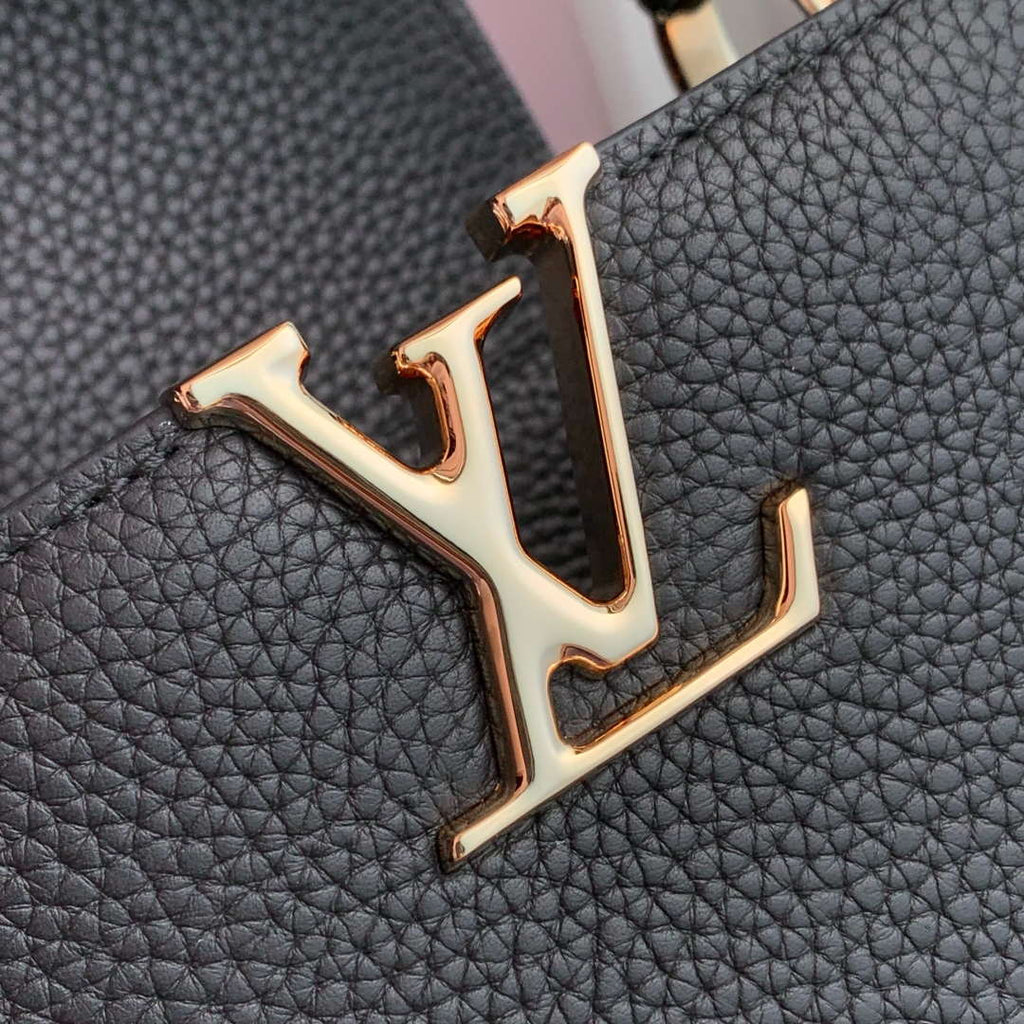 LV M12936 Louis Vuitton Capucines MM Handbag Black