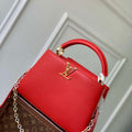 LV M12936 Louis Vuitton Capucines MM Handbag Red