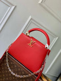 LV M12936 Louis Vuitton Capucines MM Handbag Red