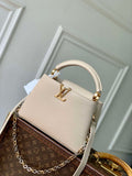 LV M12938 Louis Vuitton Capucines BB Handbag Quartz White