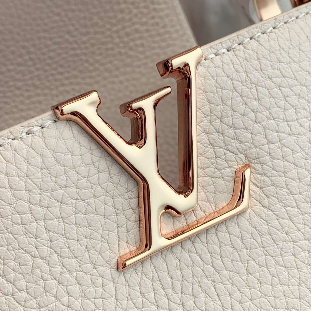 LV M12938 Louis Vuitton Capucines BB Handbag Quartz White