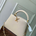 LV M12938 Louis Vuitton Capucines MM Handbag Quartz White