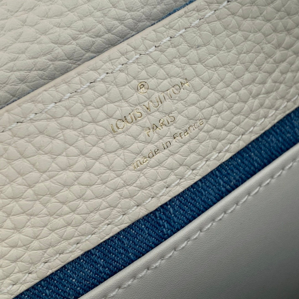 LV M12947 Louis Vuitton Capucines BB Bag Denim Blue/Cream