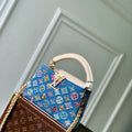 LV M12947 Louis Vuitton Capucines Mini Bag Denim Blue/Cream
