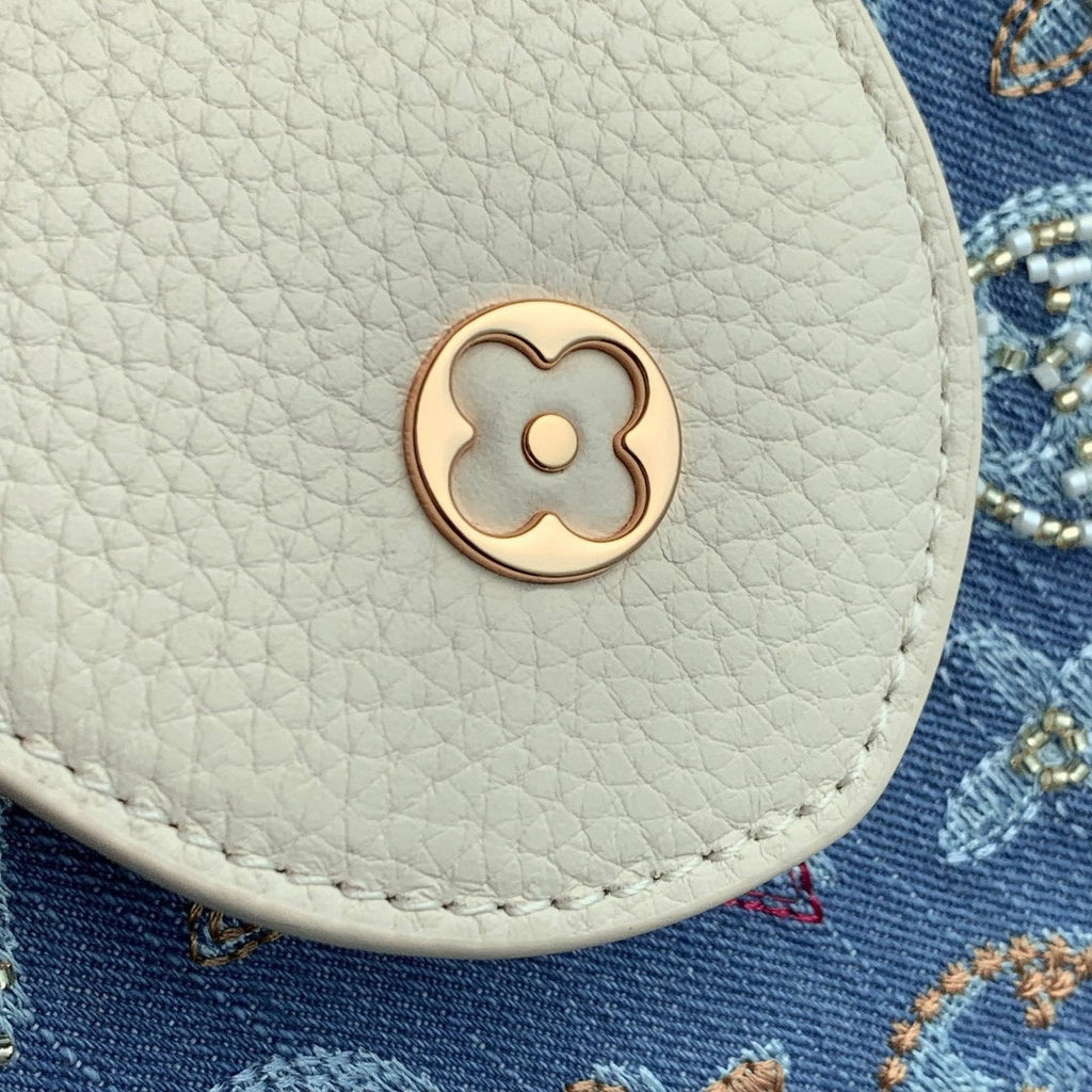 LV M12947 Louis Vuitton Capucines Mini Bag Denim Blue/Cream