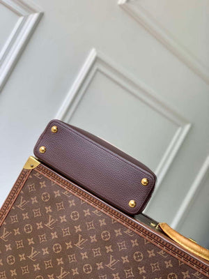 LV M12952 Louis Vuitton Capucines BB Bag Taurillon leather Chocolate Brown - Default Title - View 4