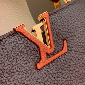 LV M12952 Louis Vuitton Capucines BB Bag Taurillon leather Chocolate Brown - Default Title - View 6