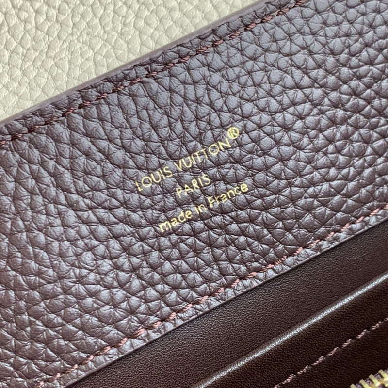 LV M12952 Louis Vuitton Capucines BB Bag Taurillon leather Chocolate Brown