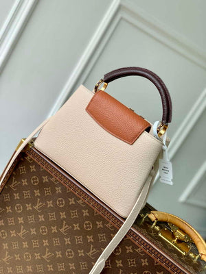 LV M12956 Louis Vuitton Capucines BB Bag Taurillon leather Galet Gray - Default Title - View 3