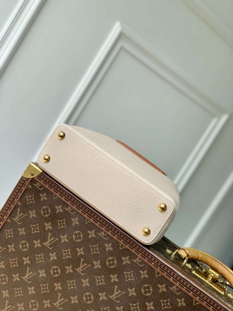 LV M12956 Louis Vuitton Capucines BB Bag Taurillon leather Galet Gray - Default Title - View 4