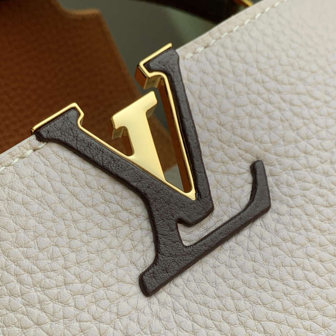 LV M12956 Louis Vuitton Capucines BB Bag Taurillon leather Galet Gray - Default Title - View 6