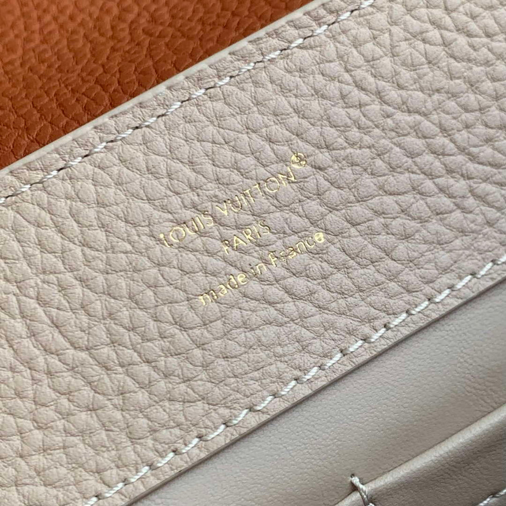 LV M12956 Louis Vuitton Capucines BB Bag Taurillon leather Galet Gray