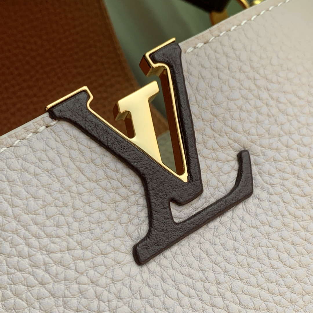 LV M12956 Louis Vuitton Capucines Mini Bag Taurillon leather Galet Gray - Default Title - View 6