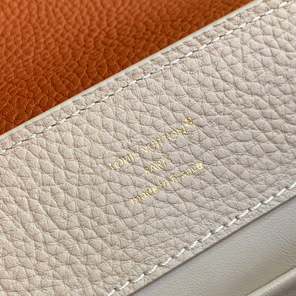 LV M12956 Louis Vuitton Capucines Mini Bag Taurillon leather Galet Gray
