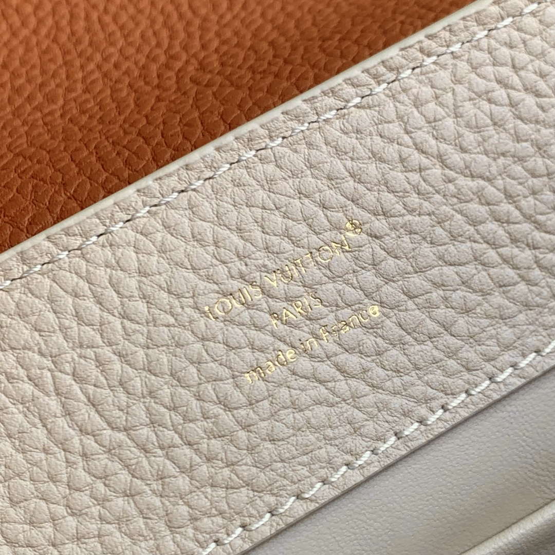 LV M12956 Louis Vuitton Capucines Mini Bag Taurillon leather Galet Gray - Default Title - View 8