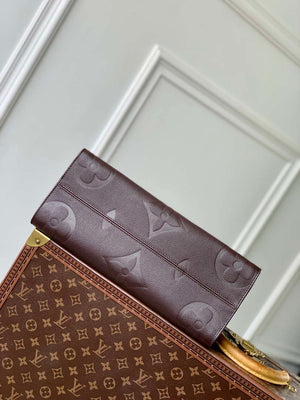 LV M12967 Louis Vuitton OnTheGo MM Handbag Chocolate Brown - Default Title - View 4