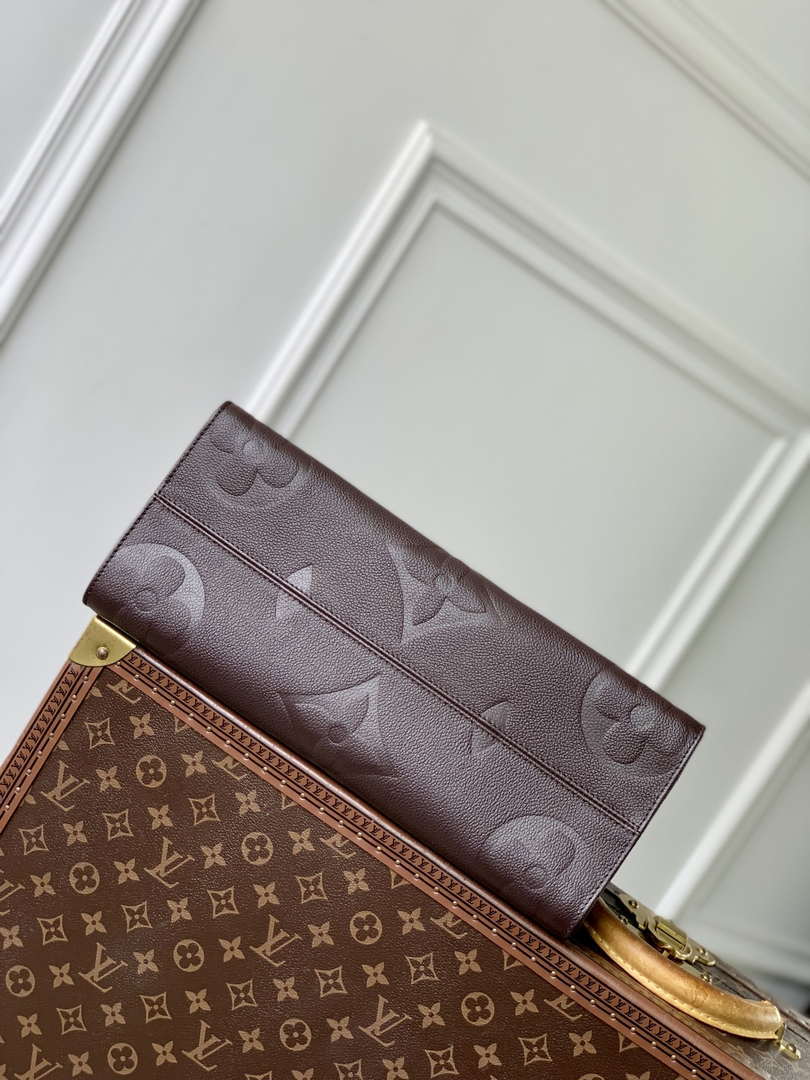 LV M12967 Louis Vuitton OnTheGo MM Handbag Chocolate Brown