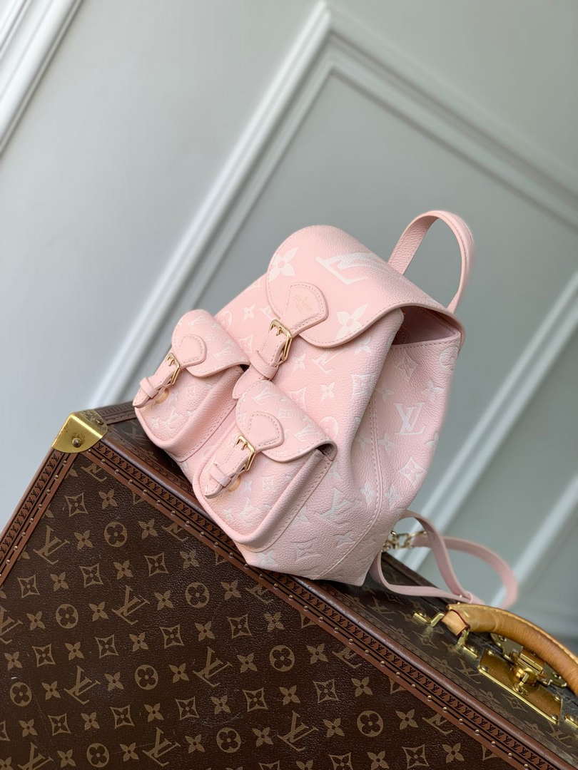 LV M12987 Louis Vuitton Backup Bicolor Monogram Empreinte leather  Pink