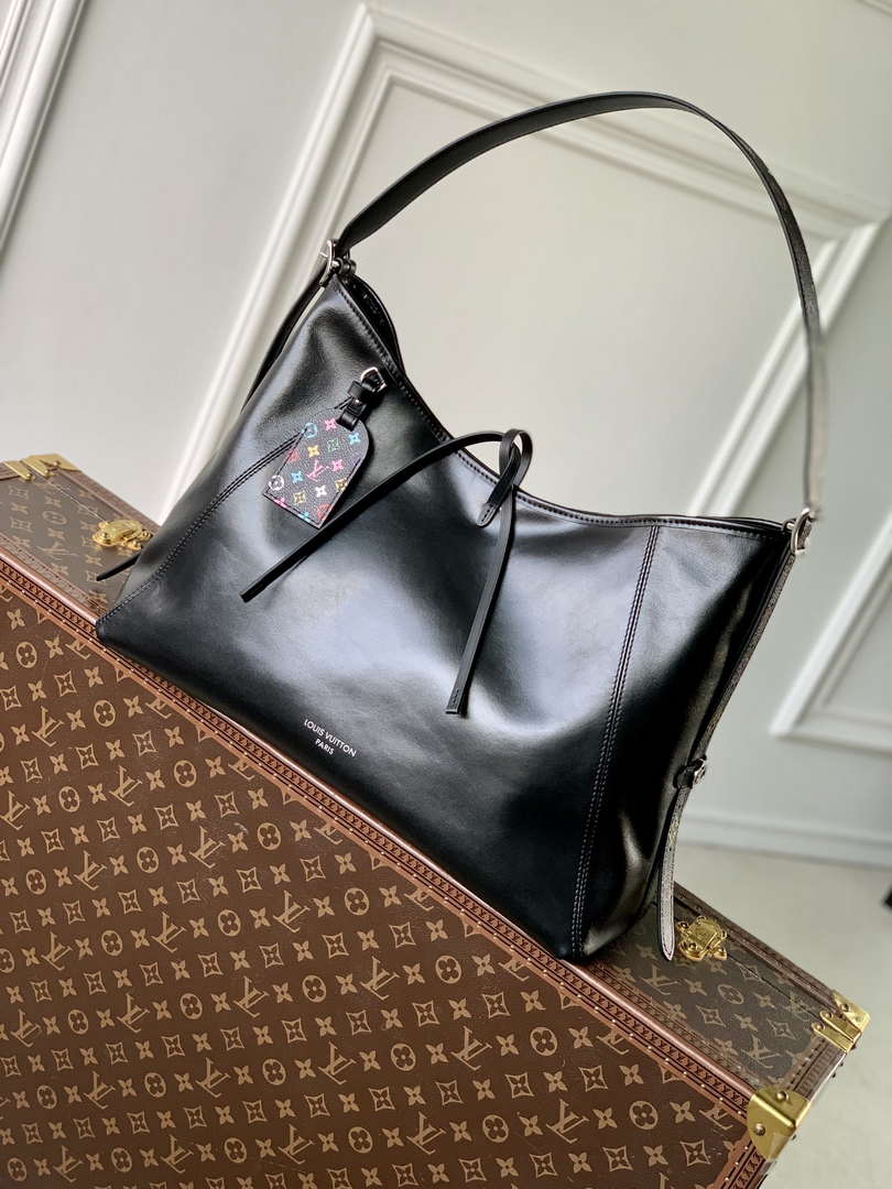 LV M13105 Louis Vuitton LV x TM CarryAll Vibe MM Bag Black - Default Title - View 1