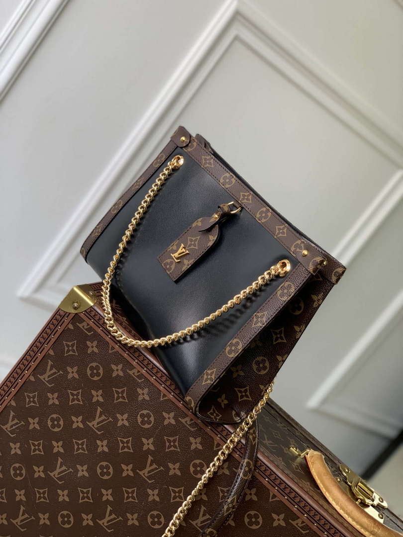 LV M13140 Louis Vuitton Nova PM Calfskin leather Bag Black
