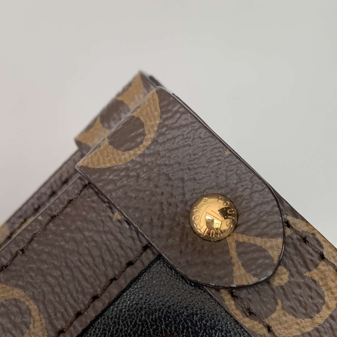 LV M13140 Louis Vuitton Nova PM Calfskin leather Bag Black