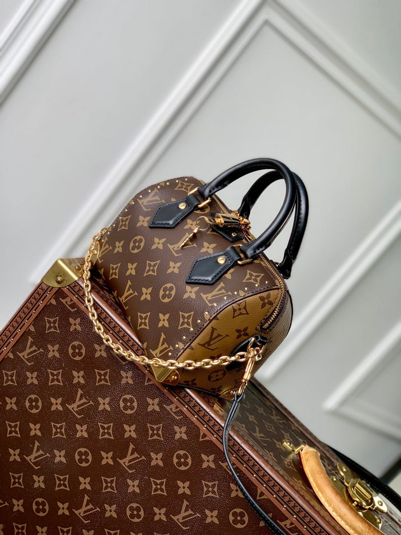 LV M13146 Louis Vuitton Speedy Trunk 20 Bag Monogram
