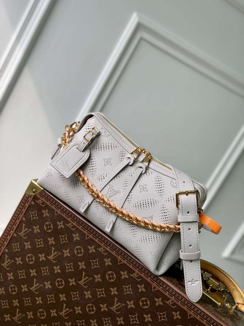 LV M13157 Louis Vuitton Hand It All PM Bag Pink Gray