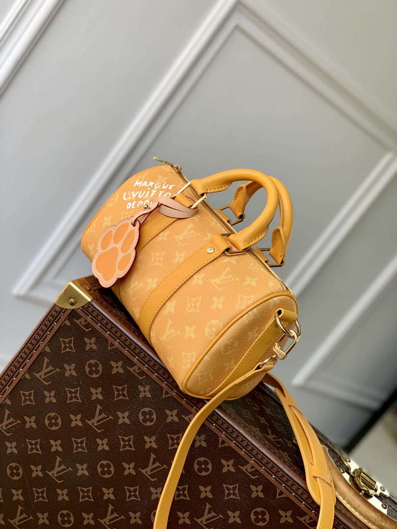 LV M13166 Louis Vuitton Keepall Bandouliere 25 Bag Yellow