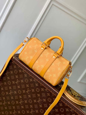 LV M13166 Louis Vuitton Keepall Bandouliere 25 Bag Yellow - Default Title - View 3