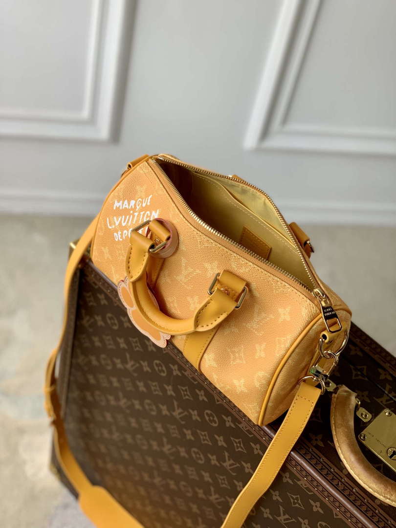 LV M13166 Louis Vuitton Keepall Bandouliere 25 Bag Yellow