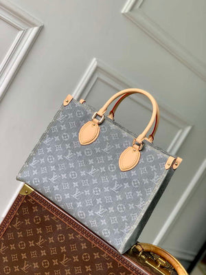 LV M13189 Louis Vuitton OnTheGo MM Bag Washed Gray - Default Title - View 3