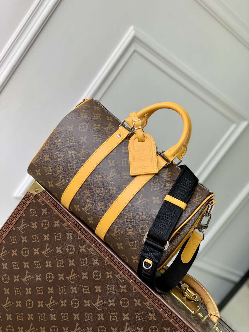 LV M13201 Louis Vuitton Keepall Bandouliere 35 Monogram Yellow - Default Title - View 1